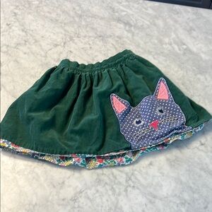 Mini Boden Cat Appliqué Kids Skirt